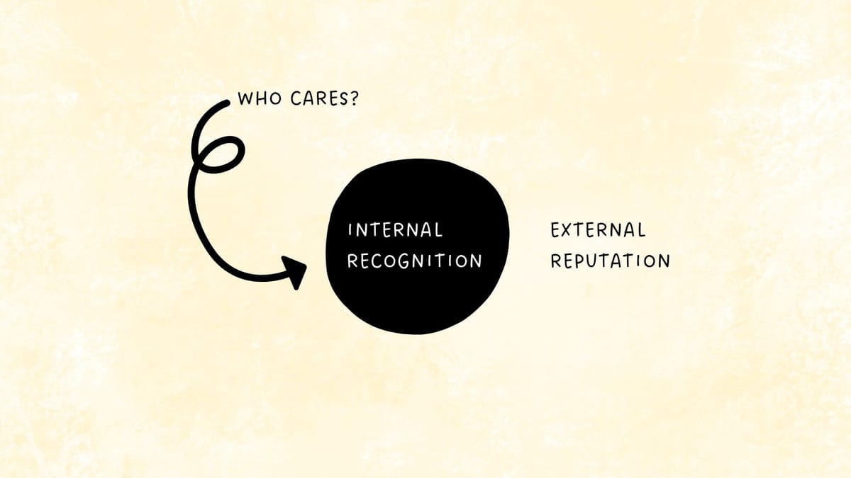 Why I Stopped Relying on Internal Recognition and Focused on My External Reputation